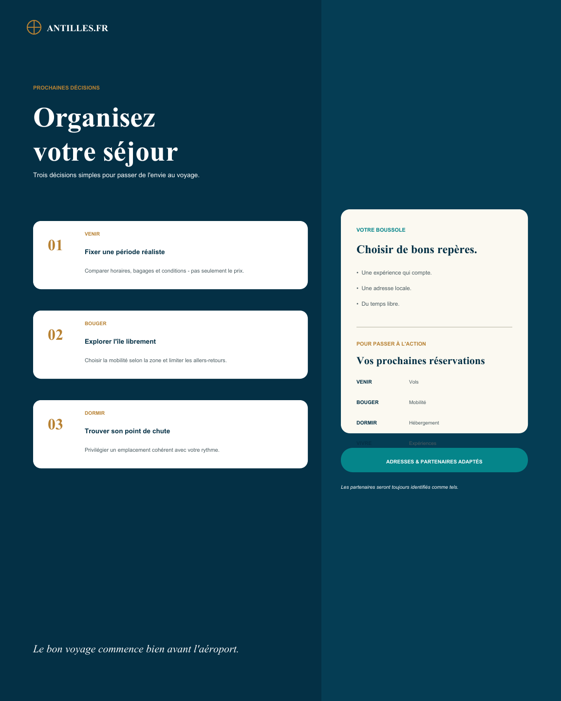 Page Organisation du vrai Carnet personnalisé Martinique